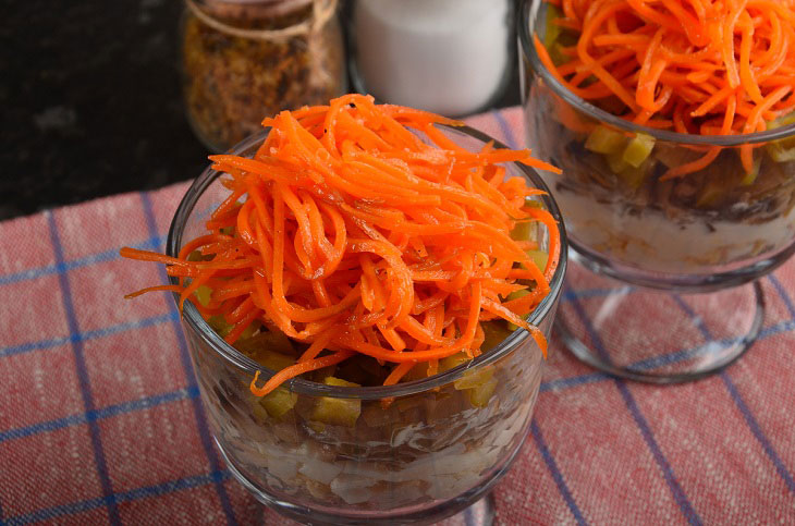 Salad "Isabella" with Korean carrots - simple and festive