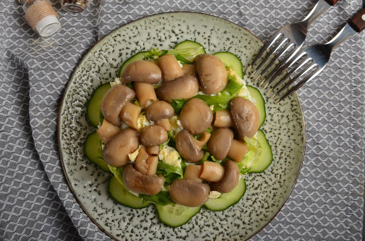 Mushroom salad-shifter - original and satisfying