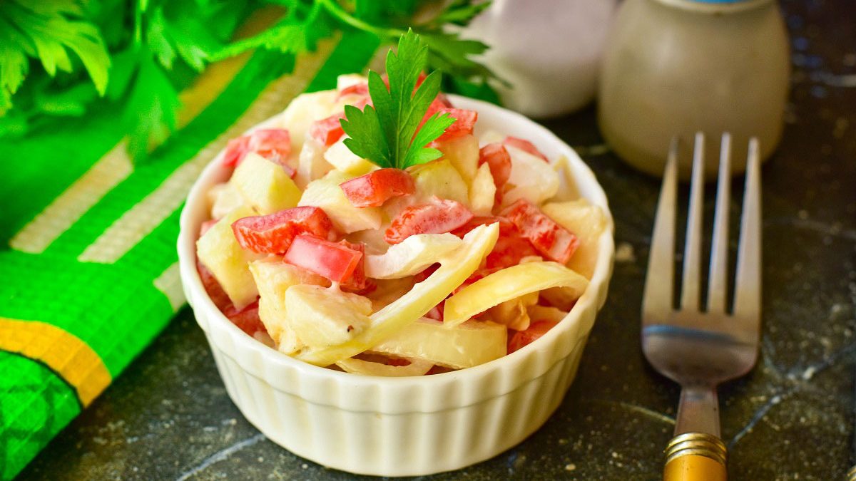 Georgian pepper and apple salad – an interesting and tasty recipe