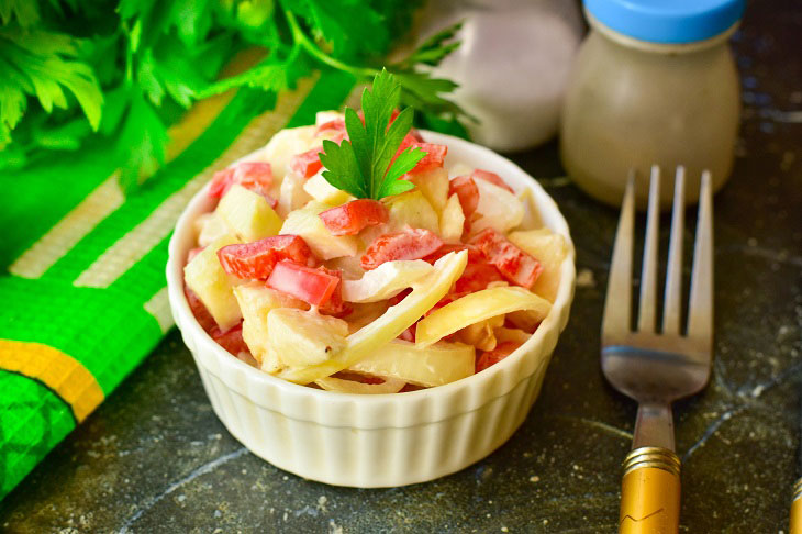 Georgian pepper and apple salad - an interesting and tasty recipe