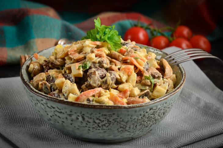 Salad "Belarusian" with liver and mushrooms - a delicious recipe for any occasion