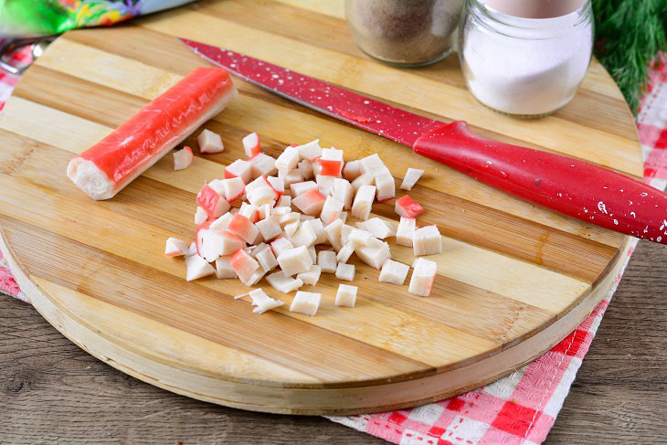 Salad "Sea bottom" with crab sticks - tasty and elegant