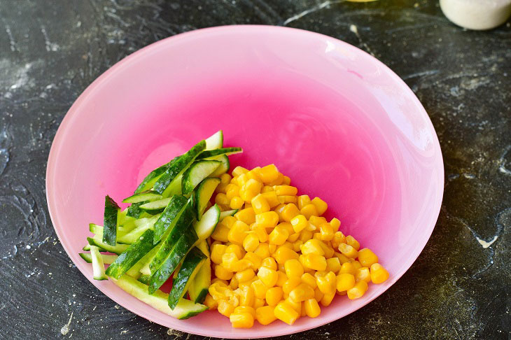 Salad "Rainbow" - beautiful, bright and low-calorie