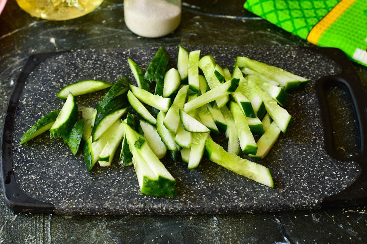 Salad "Rainbow" - beautiful, bright and low-calorie