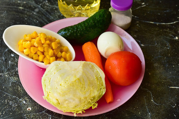 Salad "Rainbow" - beautiful, bright and low-calorie