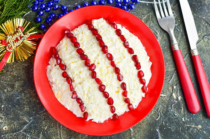 Salad "Beads in the Snow" - a beautiful recipe for the New Year's table