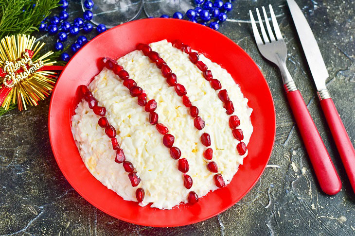 Salad "Beads in the Snow" - a beautiful recipe for the New Year's table