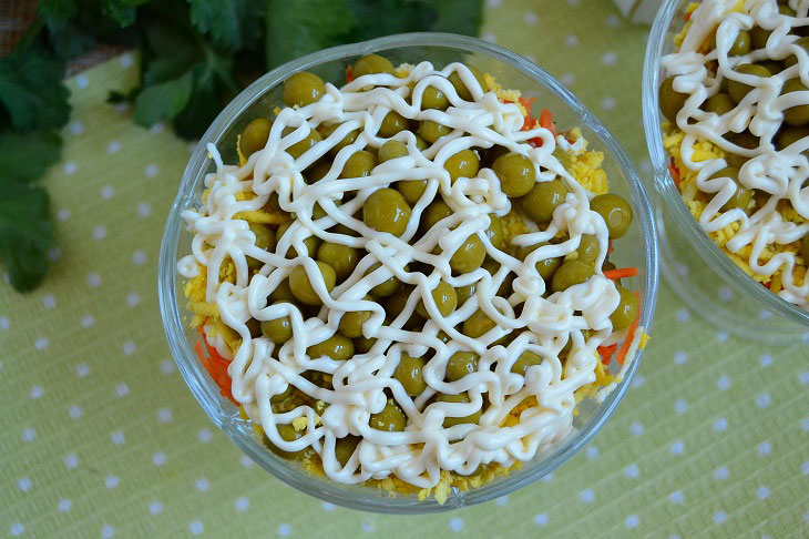 Salad "Prague" on the festive table - very tasty and elegant