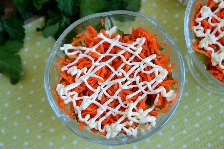 Salad "Prague" on the festive table - very tasty and elegant