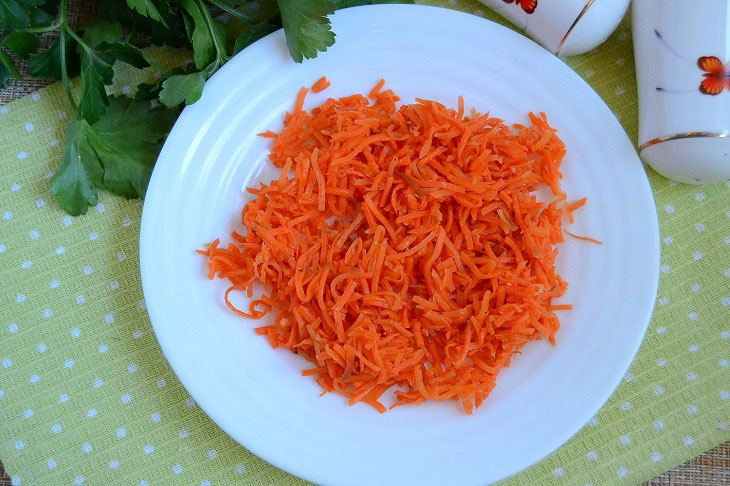 Salad "Prague" on the festive table - very tasty and elegant