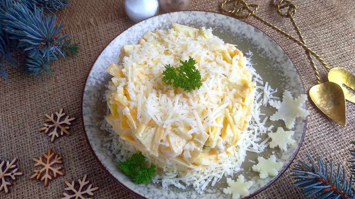 Salad “Snow” – beautiful and appetizing