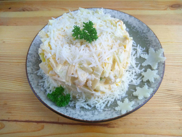 Salad "Snow" - beautiful and appetizing