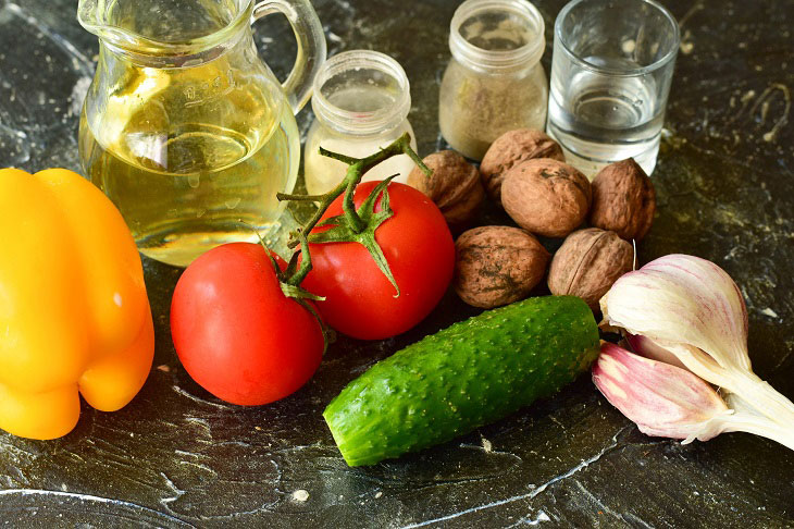 Batumi salad - beautiful and tasty vegetable salad