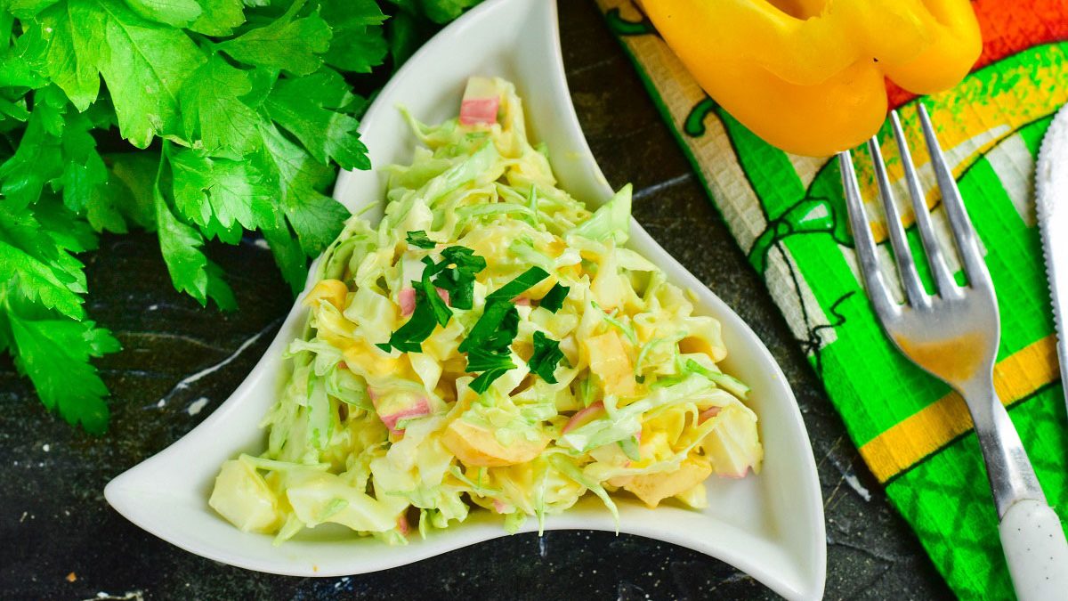 Salad “Sunny Bunny” – juicy, tasty and satisfying