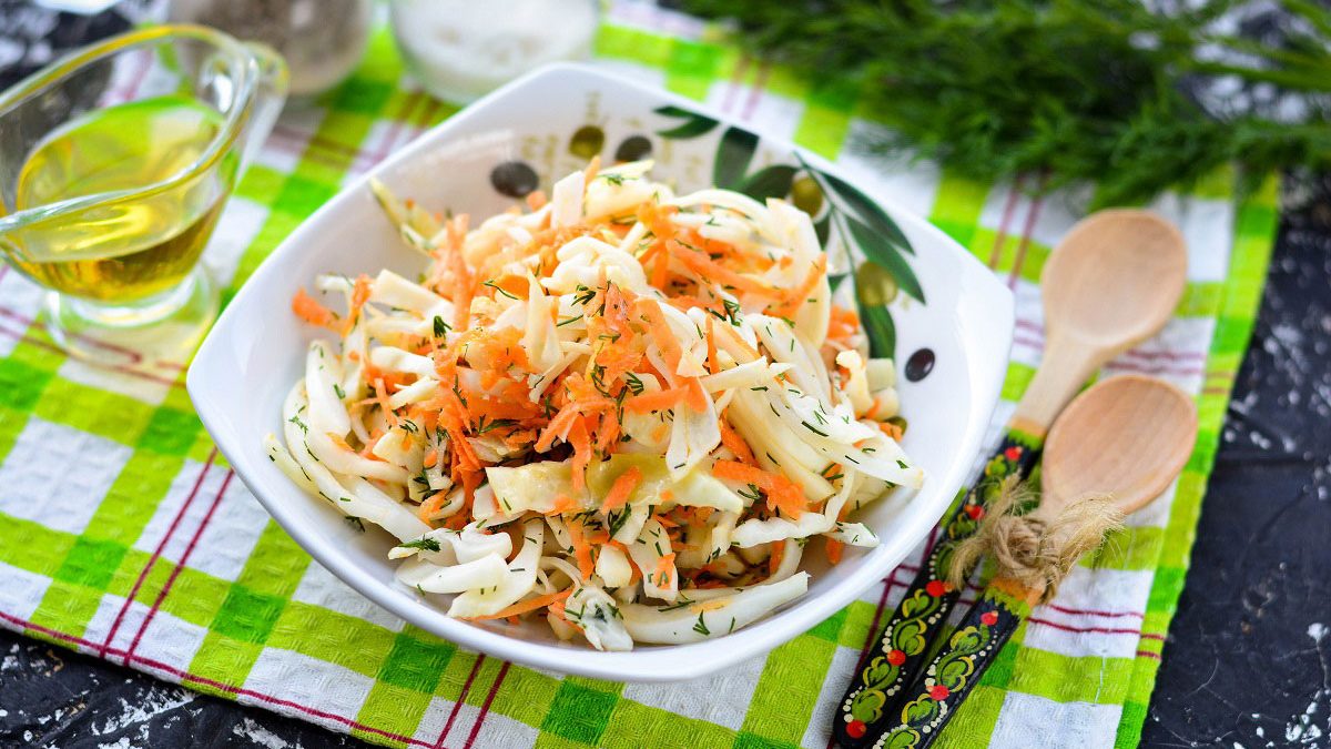 Salad “Vitamin” from cabbage and carrots – healthy, tasty and budget