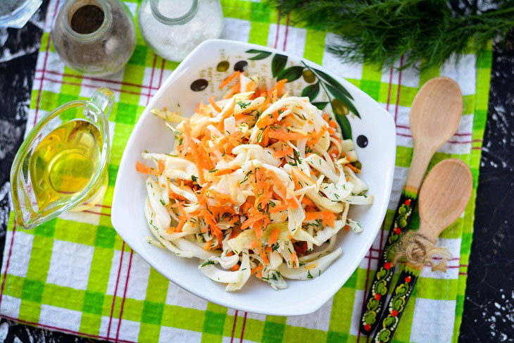 Salad "Vitamin" from cabbage and carrots - healthy, tasty and budget