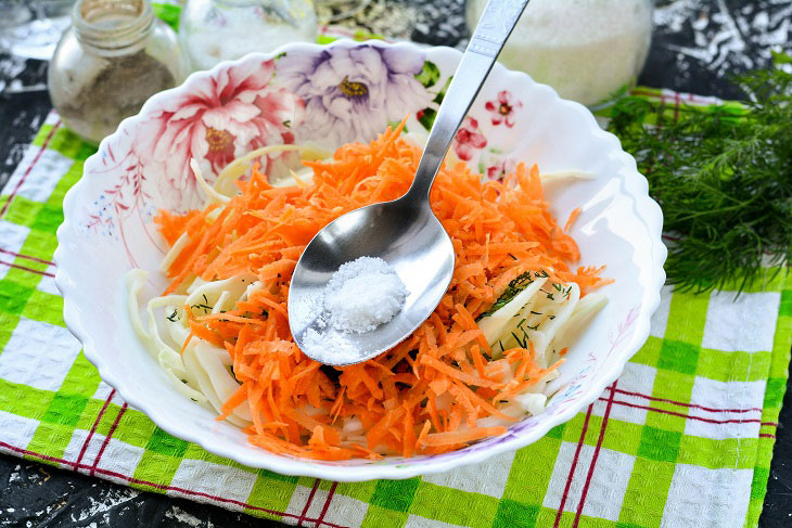 Salad "Vitamin" from cabbage and carrots - healthy, tasty and budget