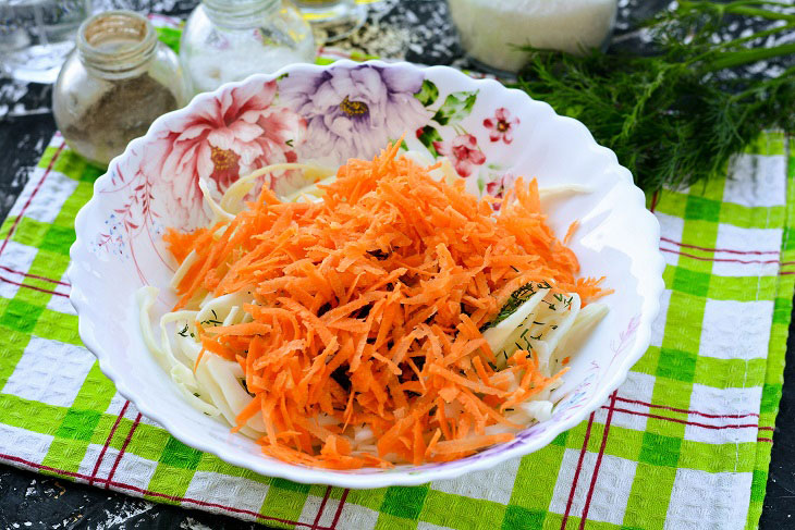 Salad "Vitamin" from cabbage and carrots - healthy, tasty and budget