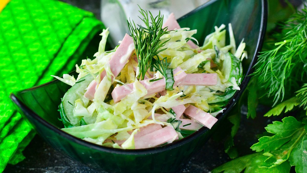 Salad “Viennese” from young cabbage – a healthy spring dish with excellent taste