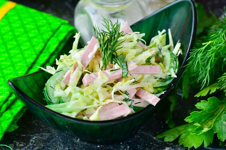 Salad "Viennese" from young cabbage - a healthy spring dish with excellent taste