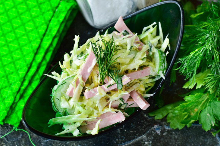 Salad "Viennese" from young cabbage - a healthy spring dish with excellent taste