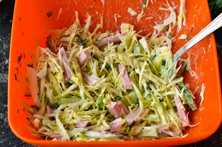 Salad "Viennese" from young cabbage - a healthy spring dish with excellent taste