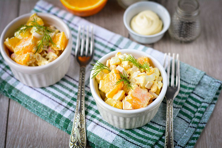 Salad "Royal" with crab sticks - it will be the highlight of any feast