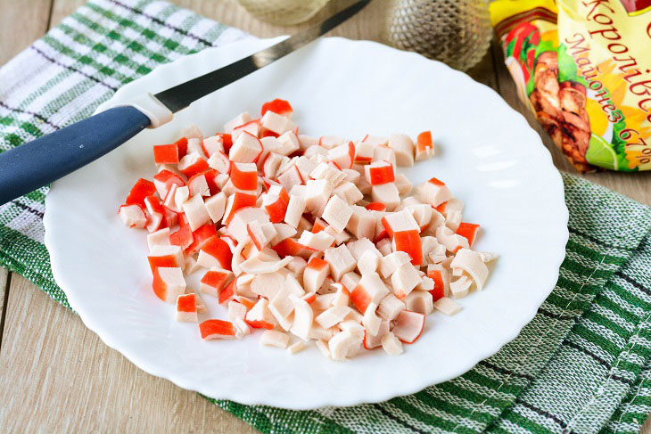 Salad "Royal" with crab sticks - it will be the highlight of any feast