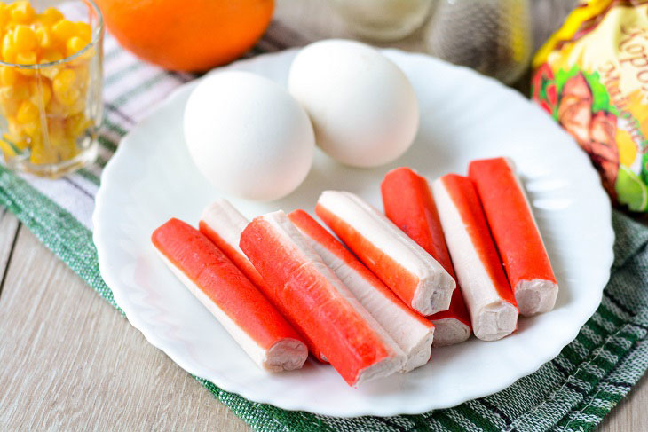 Salad "Royal" with crab sticks - it will be the highlight of any feast