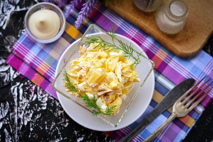 Salad "Hawaiian" with chicken and pineapple - this recipe is sure to come in handy