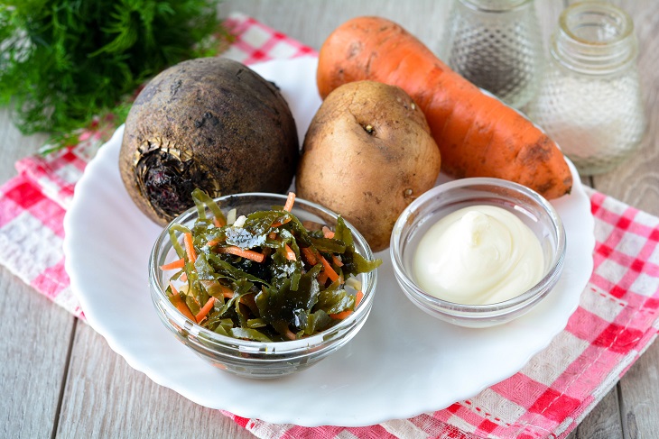 Salad "Coat" without herring - tasty and original