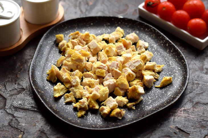 Salad "Watermelon slice" with chicken - it will decorate any holiday table