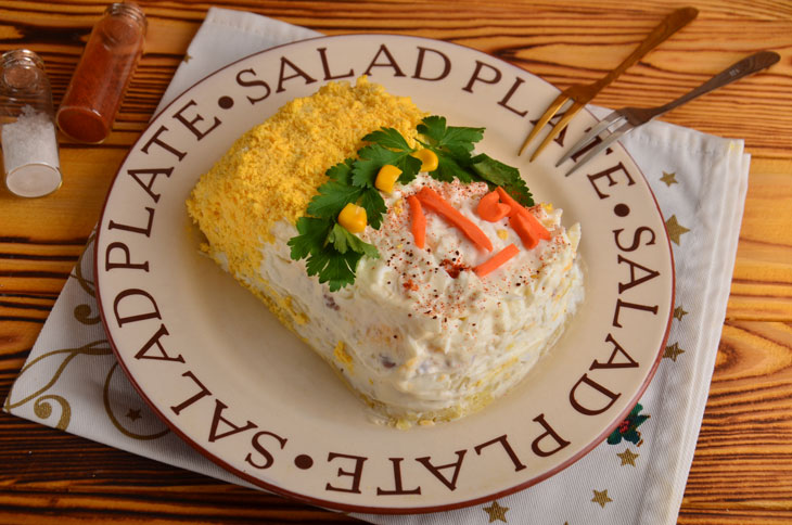 Salad "Calendar" on the New Year's table - unusual, beautiful and tasty