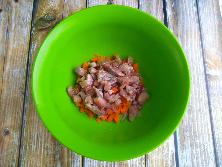 Salad "Fur coat in a new way" on the New Year's table