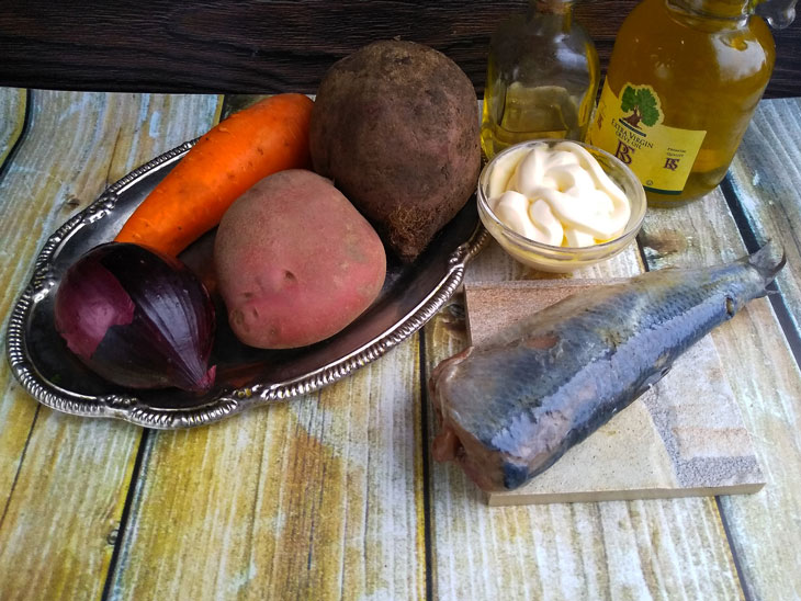 Salad "Fur coat in a new way" on the New Year's table