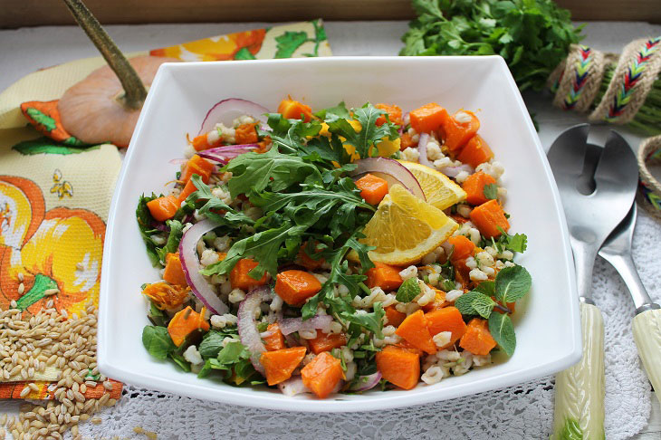 Salad "Orange mood" - bright color and taste