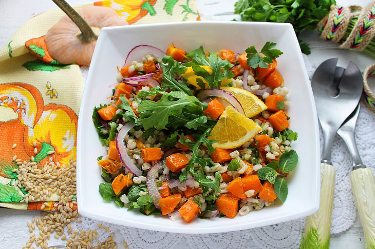 Salad "Orange mood" - bright color and taste