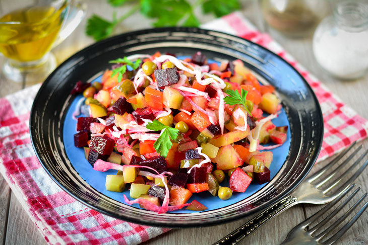 Vinaigrette with fresh cabbage - a simple recipe for your favorite salad