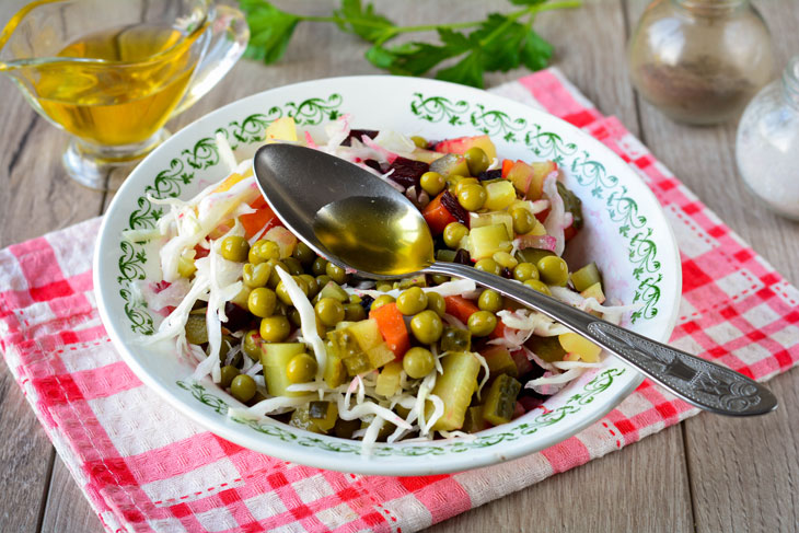 Vinaigrette with fresh cabbage - a simple recipe for your favorite salad