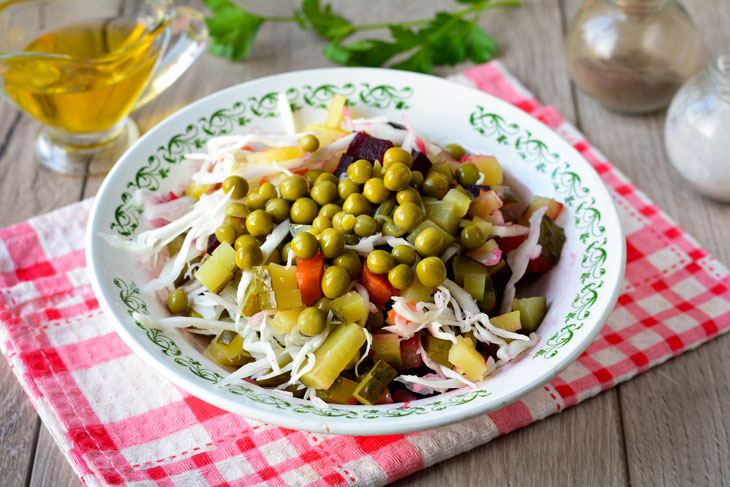 Vinaigrette with fresh cabbage - a simple recipe for your favorite salad