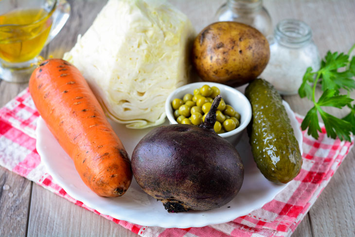 Vinaigrette with fresh cabbage - a simple recipe for your favorite salad