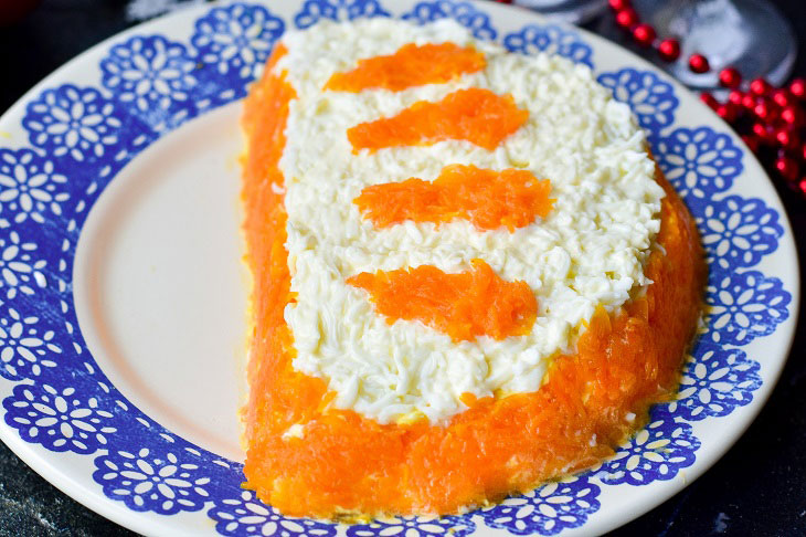 Salad "Orange slice" - bright and festive