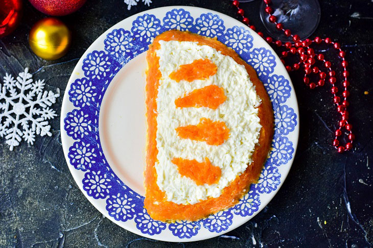 Salad "Orange slice" - bright and festive