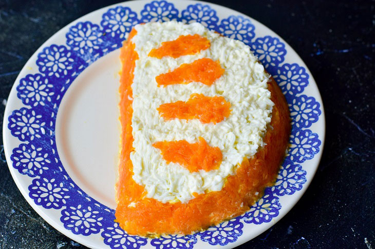 Salad "Orange slice" - bright and festive