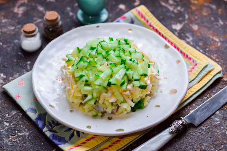 Herring under a green fur coat - unusual, beautiful and tasty