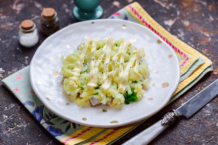 Herring under a green fur coat - unusual, beautiful and tasty