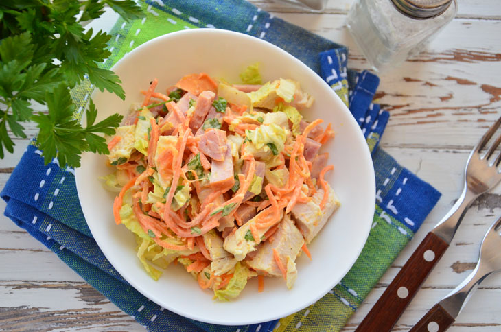 Salad "Anastasia" with chicken and ham - a real find for any table