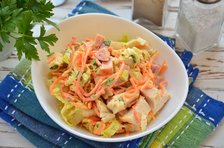 Salad "Anastasia" with chicken and ham - a real find for any table