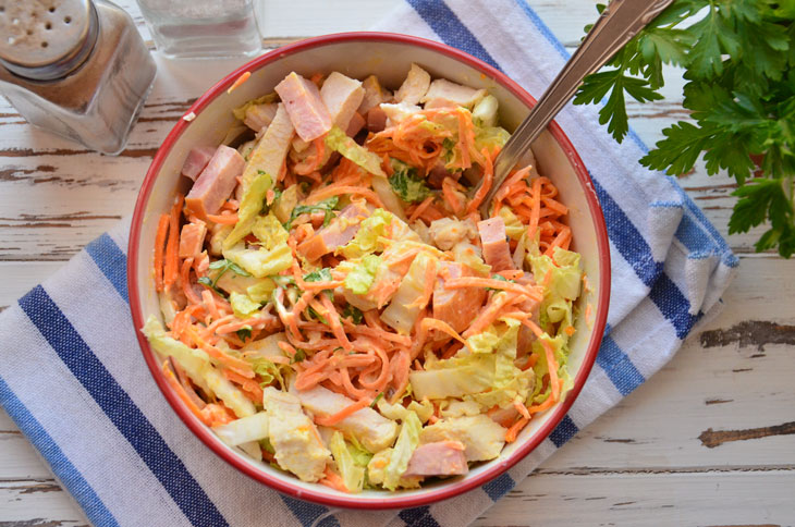 Salad "Anastasia" with chicken and ham - a real find for any table