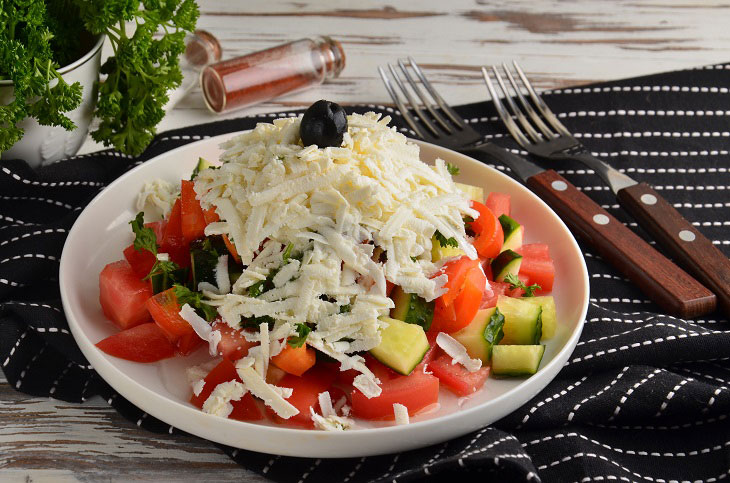 Shopska salad - a classic Bulgarian recipe